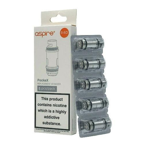 Aspire PockeX Replacement Coils - Pack of 5 - Vapemansionleigh 