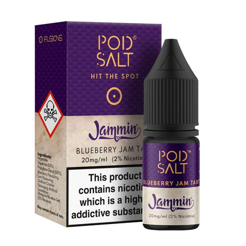 Jammin Blueberry Jam Tart Nic Salt 10ml by Pod salt - Vapemansionleigh 