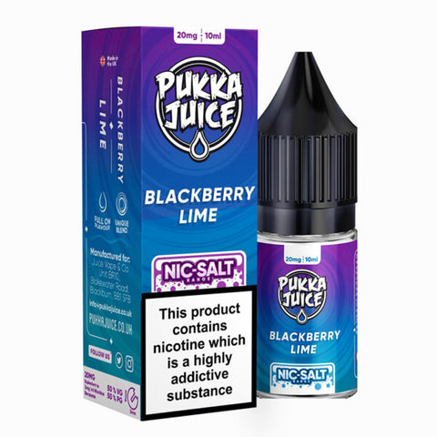 Blackberry Lime Nic Salt 10ml by Pukka Juice - Vapemansionleigh 