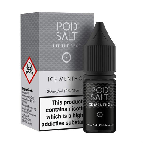 Ice Menthol Nic Salt 10ml by Pod Salt - Vapemansionleigh 