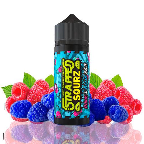 Pink & Blue Razz Sourz E-Liquid by Strapped 100ml