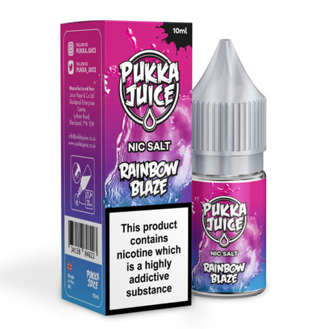 Rainbow Blaze Nic Salt 10ml by Pukka Juice - Vapemansionleigh 