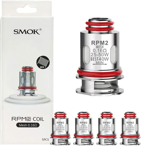 Smok RPM 2 Meshed 0.16 Ohm Replacement Coils - Pack of 5 - Vapemansionleigh 