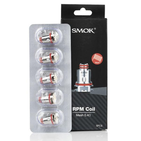 Smok RPM Mesh 0.4 Ohm Replacement Coils - Pack of 5 - Vapemansionleigh 