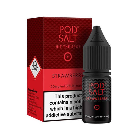 Strawberry Nic Salt 10ml by Pod Salt - Vapemansionleigh 