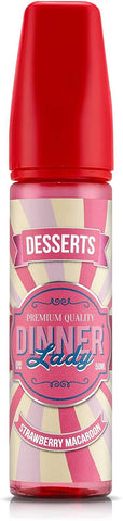 Strawberry Macaroon E-Liquid by Dinner Lady Desserts 50ml - Vapemansionleigh 