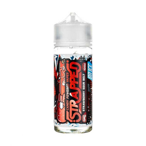 Strawberry Sour Belts On Ice E-Liquid by Strapped 100ml