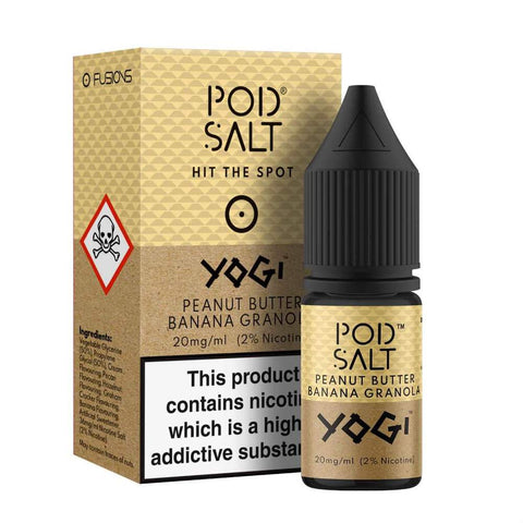 Yogi Peanut Butter Banana Granola Nic Salt 10ml by Pod Salt - Vapemansionleigh 